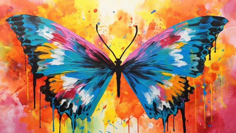 butterfly colourful painting