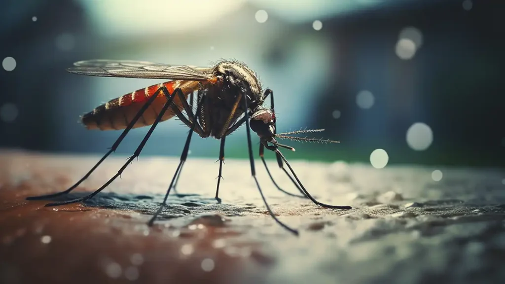 Mosquito on skin